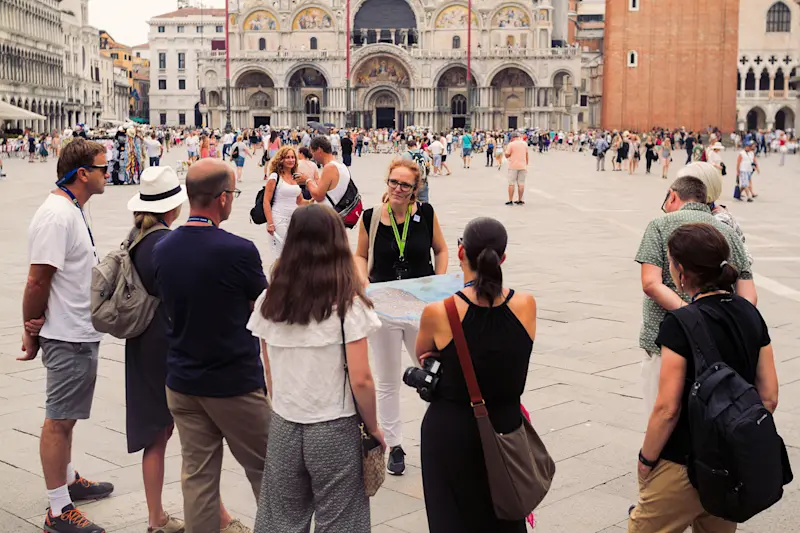 This tour meets in St. Mark's Square. 