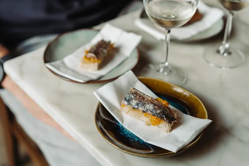 A plate of salted cod.